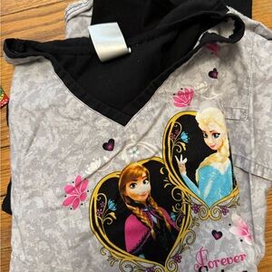 Disney Gray and Black Frozen Top